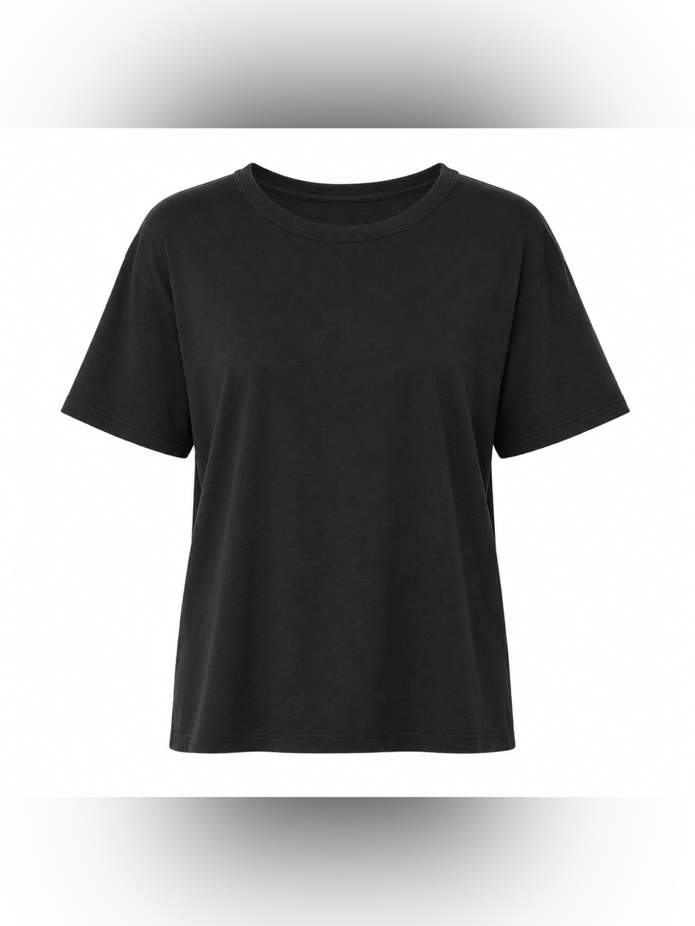 Lark & Ro Women's Black Crew Neck Flutter Sleeve Knit Top Size Medium NWT